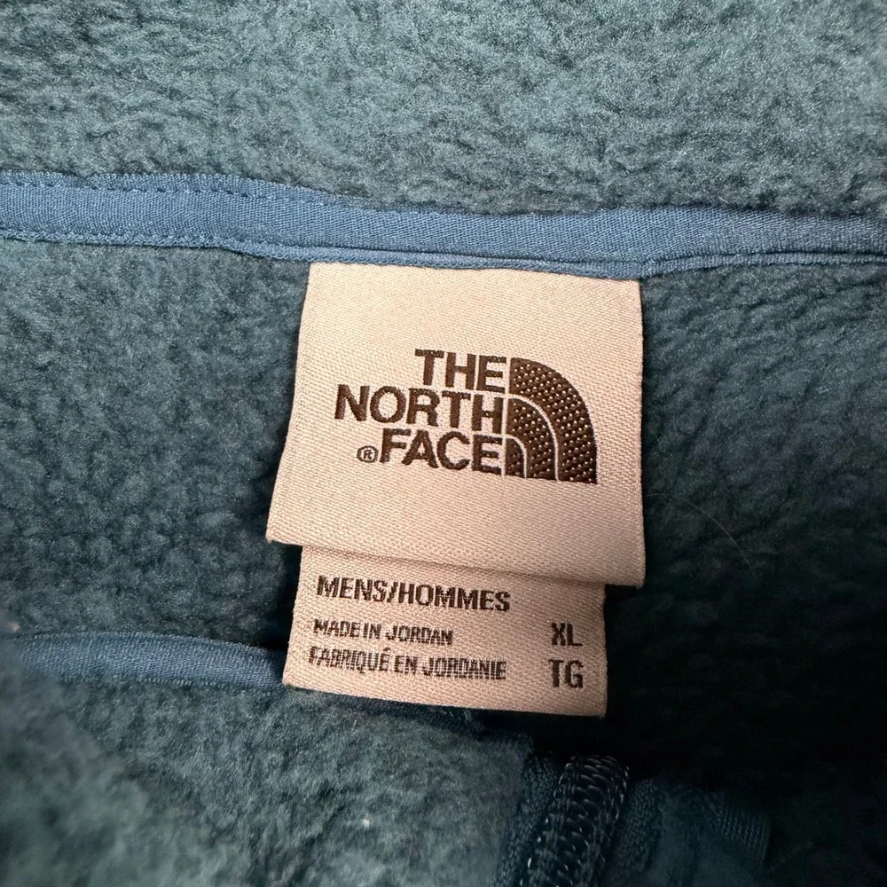 The North Face Gordon Lyons 1/4 Zip Fleece Pullover Blue Heather Mens XL 12099